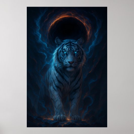 Fantasy White Tiger – Mystic Aura Series Poster (Vorne)