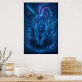 Fantasy White Tiger – Mystic Aura Series Poster (Küche)