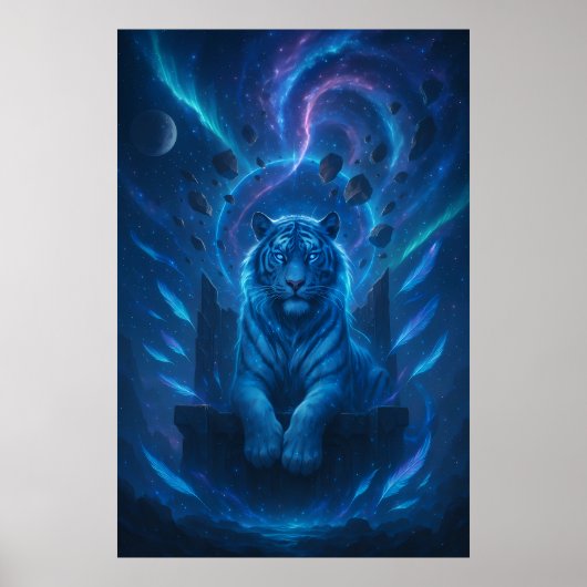 Fantasy White Tiger – Mystic Aura Series Poster (Vorne)