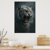 Fantasy White Tiger – Mystic Aura Series Poster (Küche)