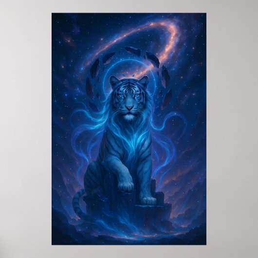Fantasy White Tiger – Mystic Aura Series Poster (Vorne)