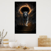 Fantasy White Tiger – Mystic Aura Series Poster (Küche)