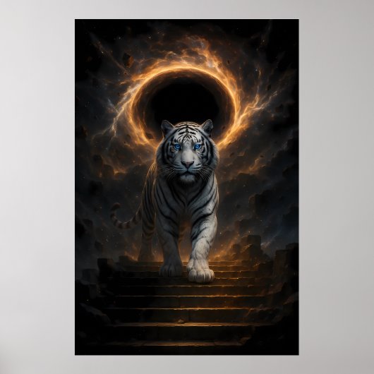 Fantasy White Tiger – Mystic Aura Series Poster (Vorne)