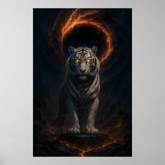 Fantasy White Tiger – Mystic Aura Series Poster (Vorne)