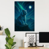 Fantasy White Tiger – Mystic Aura Series Poster (Heimbüro)