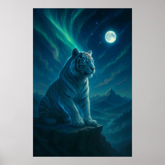 Fantasy White Tiger – Mystic Aura Series Poster (Vorne)