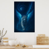 Fantasy White Tiger – Mystic Aura Series Poster (Küche)