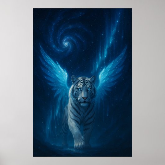 Fantasy White Tiger – Mystic Aura Series Poster (Vorne)