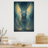 Fantasy White Tiger – Mystic Aura Series Poster (Küche)