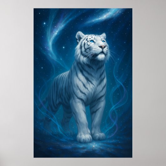 Fantasy White Tiger – Mystic Aura Series Poster (Vorne)