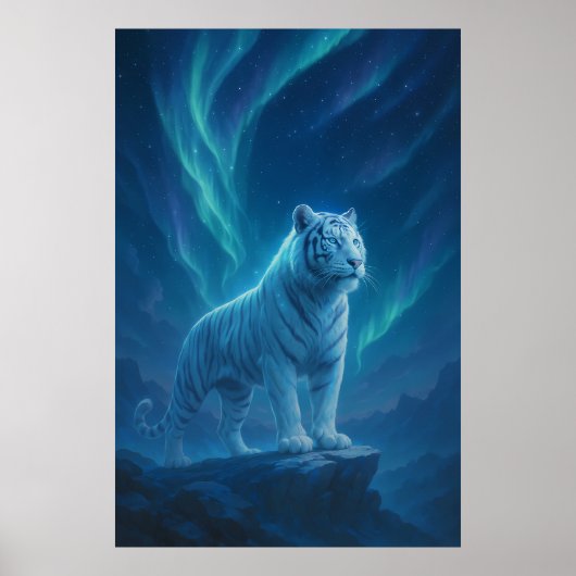 Fantasy White Tiger – Mystic Aura Series Poster (Vorne)