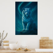 Fantasy White Tiger – Mystic Aura Series Poster (Küche)