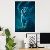 Fantasy White Tiger – Mystic Aura Series Poster (Heimbüro)