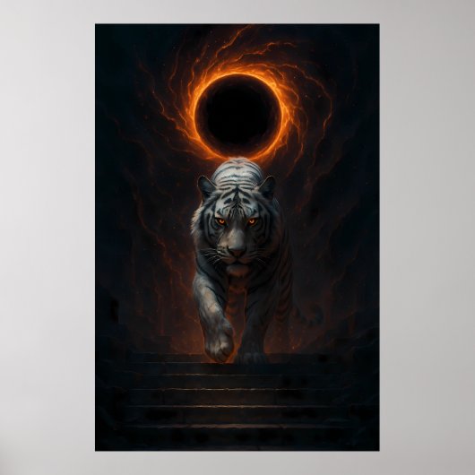 Fantasy White Tiger – Mystic Aura Series Poster (Vorne)