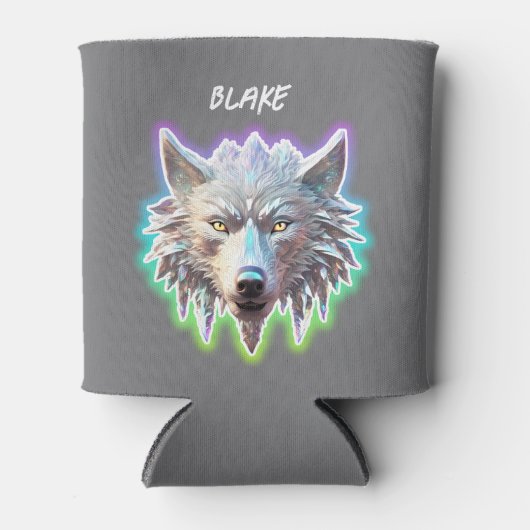 Fantasy White Wolf Head Dosenkühler (Vorderseite)