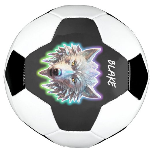 Fantasy White Wolf Head Fußball (Gedreht)