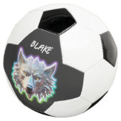 Fantasy White Wolf Head Fußball (Dreiviertel)