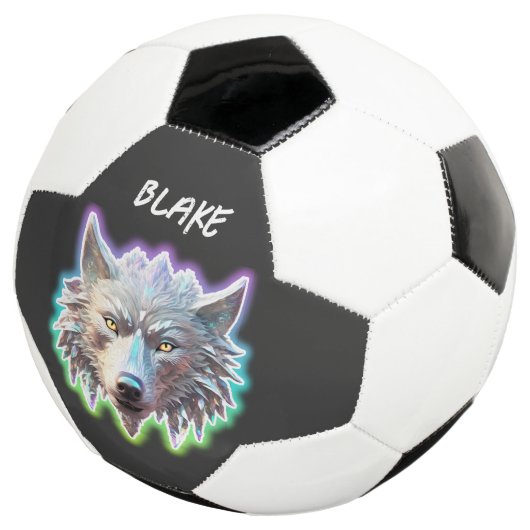 Fantasy White Wolf Head Fußball (Dreiviertel)