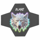 Fantasy White Wolf Head Fußball (Flach)