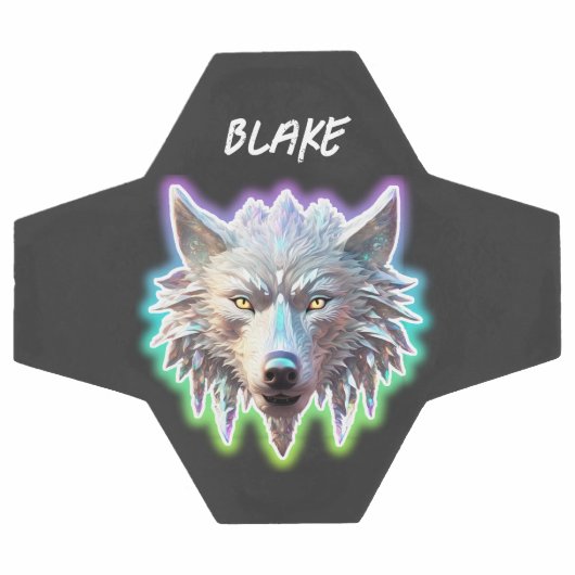 Fantasy White Wolf Head Fußball (Flach)