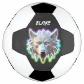 Fantasy White Wolf Head Fußball (Vorderseite)