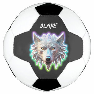 Fantasy White Wolf Head Fußball
