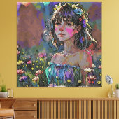 *~ Fantasy Wild Blume AP56 Art MalGirl Leinwanddruck (Insitu (Wohnzimmer))