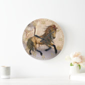 Fantasy Wild Horse Wall Clock Große Wanduhr (Zuhause)