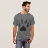 Fantasy Wild Nature Wolf Paw Print T-Shirt (Vorne ganz)