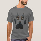 Fantasy Wild Nature Wolf Paw Print T-Shirt (Vorderseite)