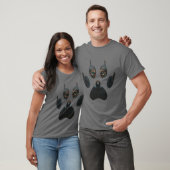 Fantasy Wild Nature Wolf Paw Print T-Shirt (Unisex)