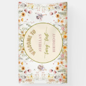 Fantasy Wildblume Fee erste Begrüßungszeichen Banner (Vertikal)