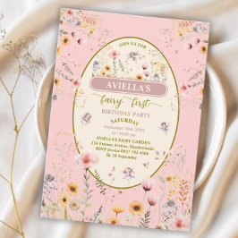 Fantasy Wildblume Fee erste Einladung