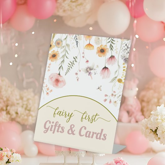 Fantasy Wildblume Fee erste Geschenke Pedestal Zei Sockelschild