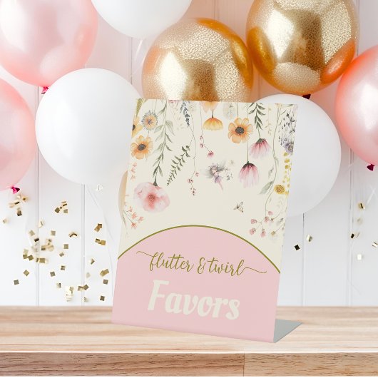 Fantasy Wildblume Fee favorisiert Pedestal Sign Sockelschild