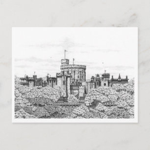 Fantasy Windsor Castle - Blank Postcard Postkarte