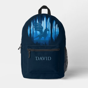 Fantasy Winged Dragon Navy Personalisiert Bedruckter Rucksack