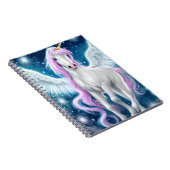 Fantasy Winged Unicorn mit rosa Haar Notizblock (Rechte Seite)