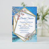 Fantasy Winter Brautparty RSVP Karte (Stehend Vorderseite)