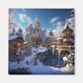 Fantasy Winter City Magnet (Vorne)