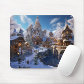 Fantasy Winter City Mousepad (Mit Mouse)