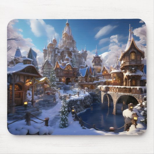 Fantasy Winter City Mousepad (Vorne)