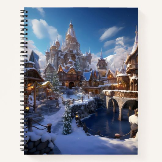 Fantasy Winter City Notizblock (Vorderseite)
