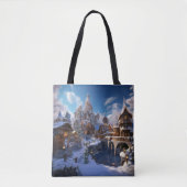 Fantasy Winter City Tasche (Vorderseite)