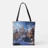Fantasy Winter City Tasche (Rückseite)