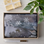 Fantasy-Winter-Fee-Geflügel-Wunderland TMF26 Seidenpapier (Geschenk)