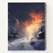 Fantasy Winter Landschaft Notizblock (Rückseite)