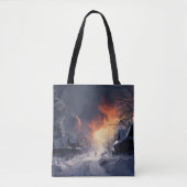 Fantasy Winter Landschaft Tasche (Vorderseite)