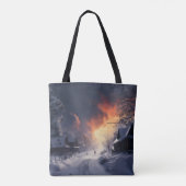 Fantasy Winter Landschaft Tasche (Rückseite)