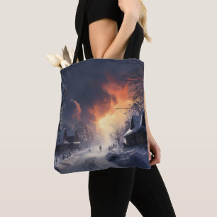 Fantasy Winter Landschaft Tasche